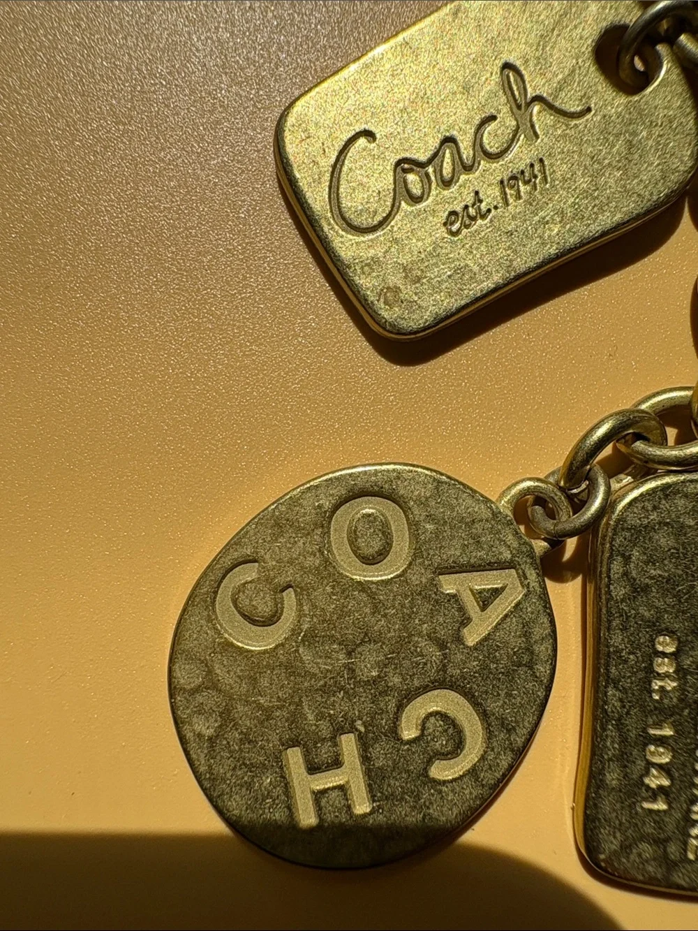 Coach Brass Multi-Charm Key & Card Holder